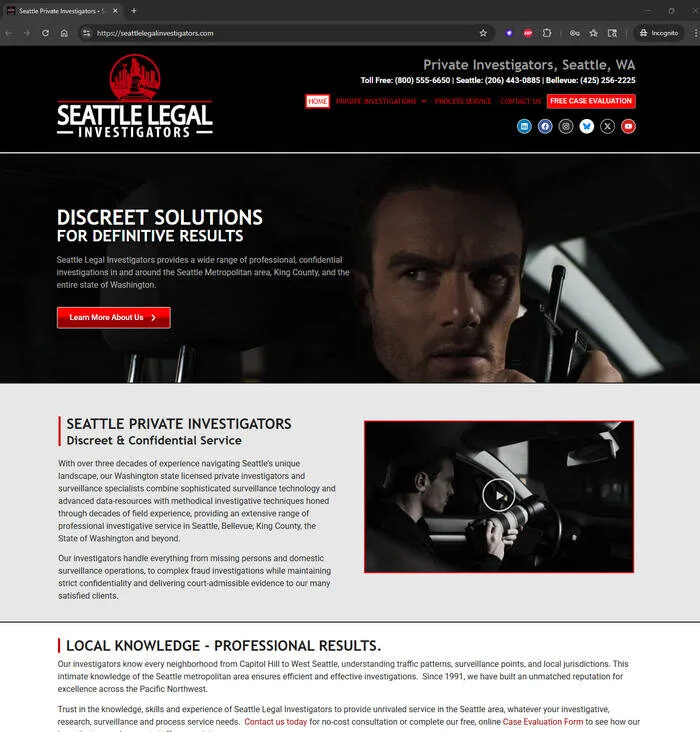 Seattle Legal Investigators Home Page