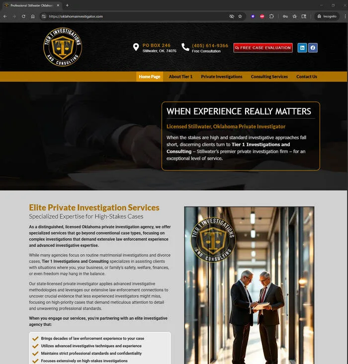 Tier 1 Investigations Home Page