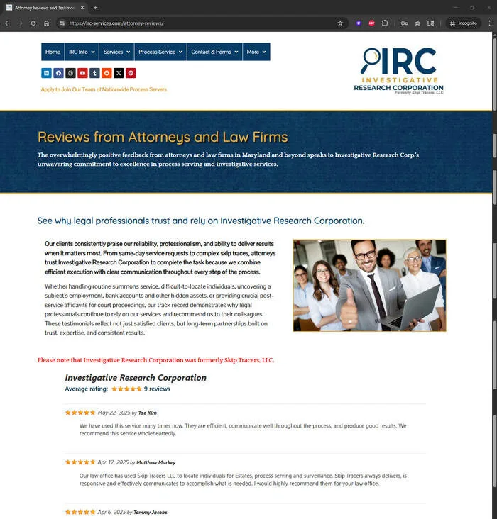 IRC Attorney Reviews