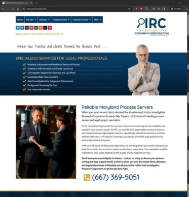 IRC Maryland Process Server Home Page