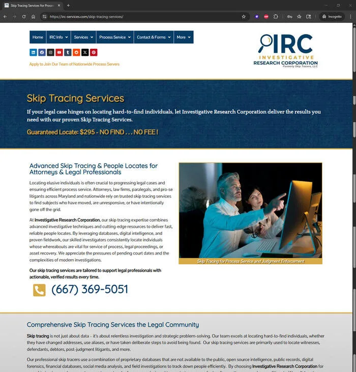 IRC Skip Tracing Services